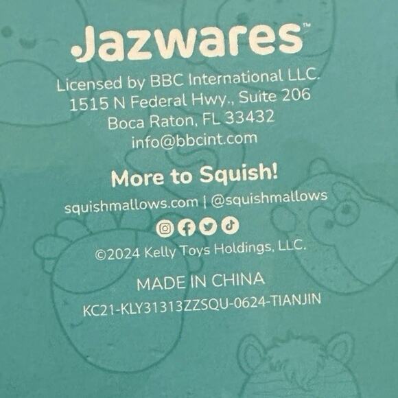 Original Squishmallows Kids Slippers 13/1 Unicorn Pastel Tie Dye Plush Jazwares - Picture 3 of 8